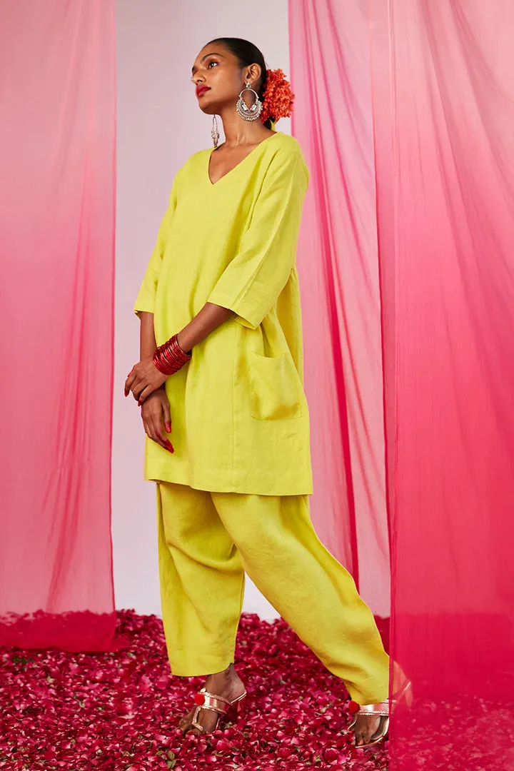 Keri Linen Kurta Set