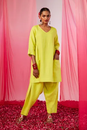 Keri Linen Kurta Set