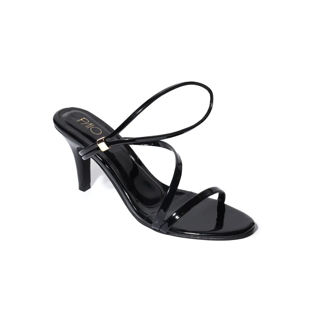 Khloe Black Patent Stilletoes