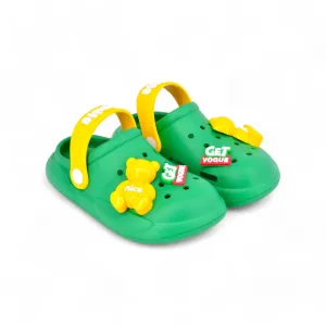 Kids Cartoon Themed Clogs Kids Footwear Green CHP423GN