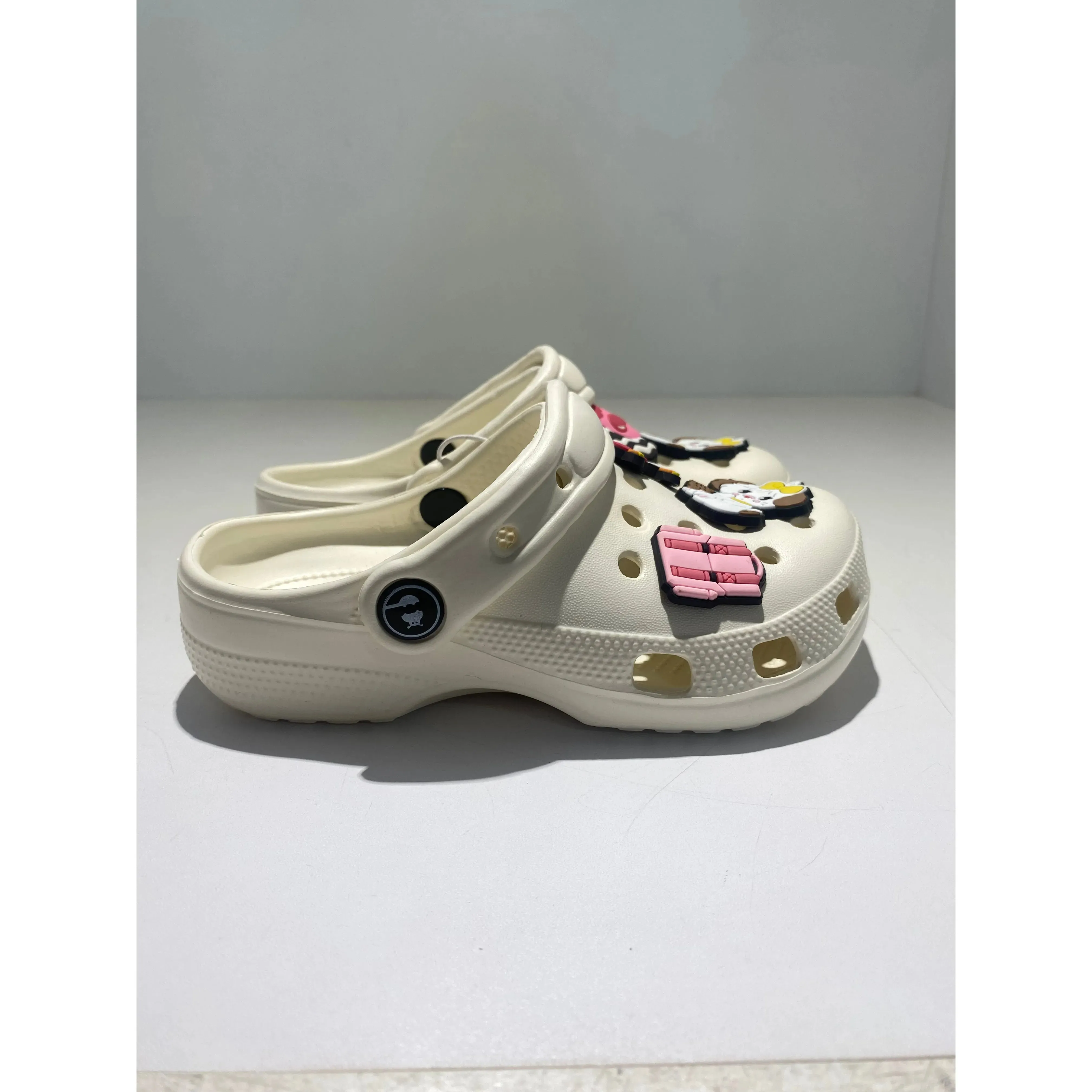 Kids Cartoon Themed Clogs with Stickers Kids Footwear CHP463BG