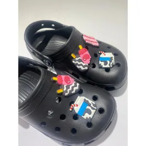 Kids Cartoon Themed Clogs with Stickers Kids Footwear CHP463C