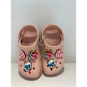 Kids Cartoon Themed Clogs with Stickers Kids Footwear CHP463PK