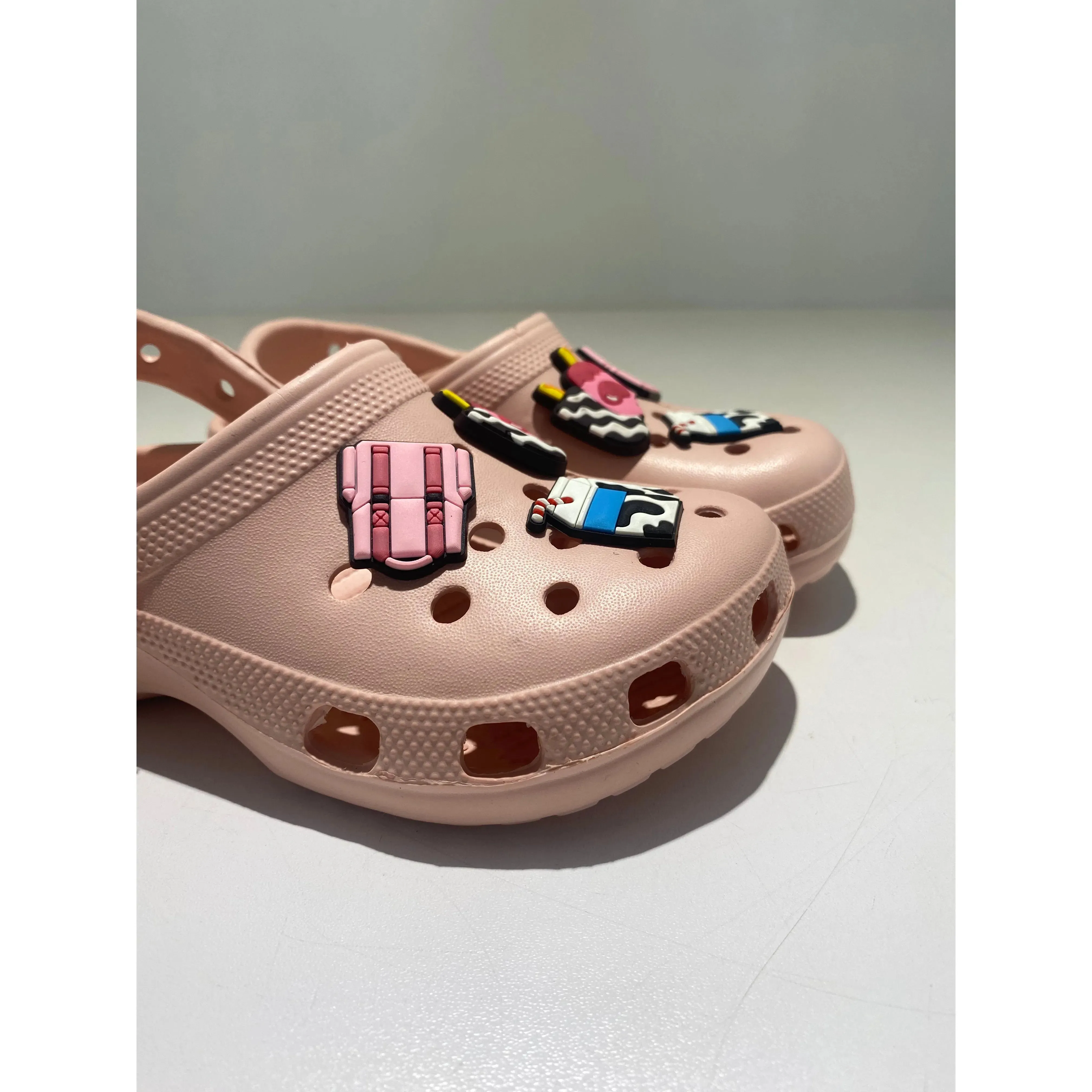 Kids Cartoon Themed Clogs with Stickers Kids Footwear CHP463PK