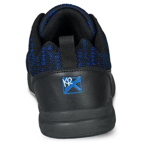 KR Strikeforce Mens Flyer Mesh Lite Black/Royal Bowling Shoes Wide