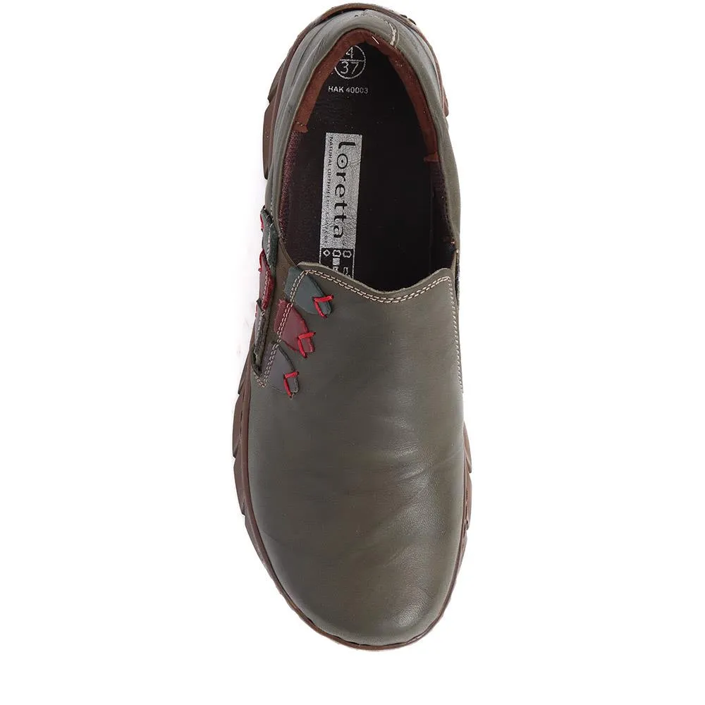 Leather Slip-On Shoes - HAK40003 / 325 876