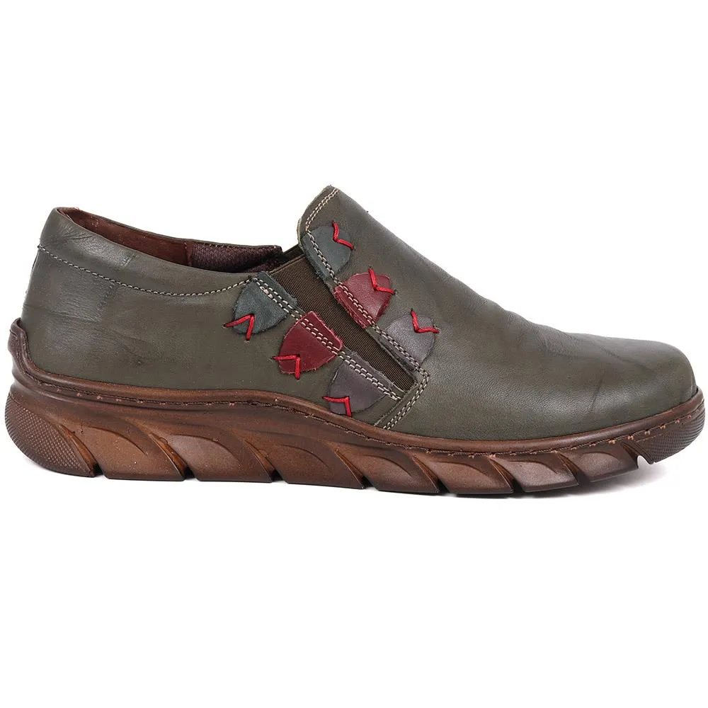 Leather Slip-On Shoes - HAK40003 / 325 876