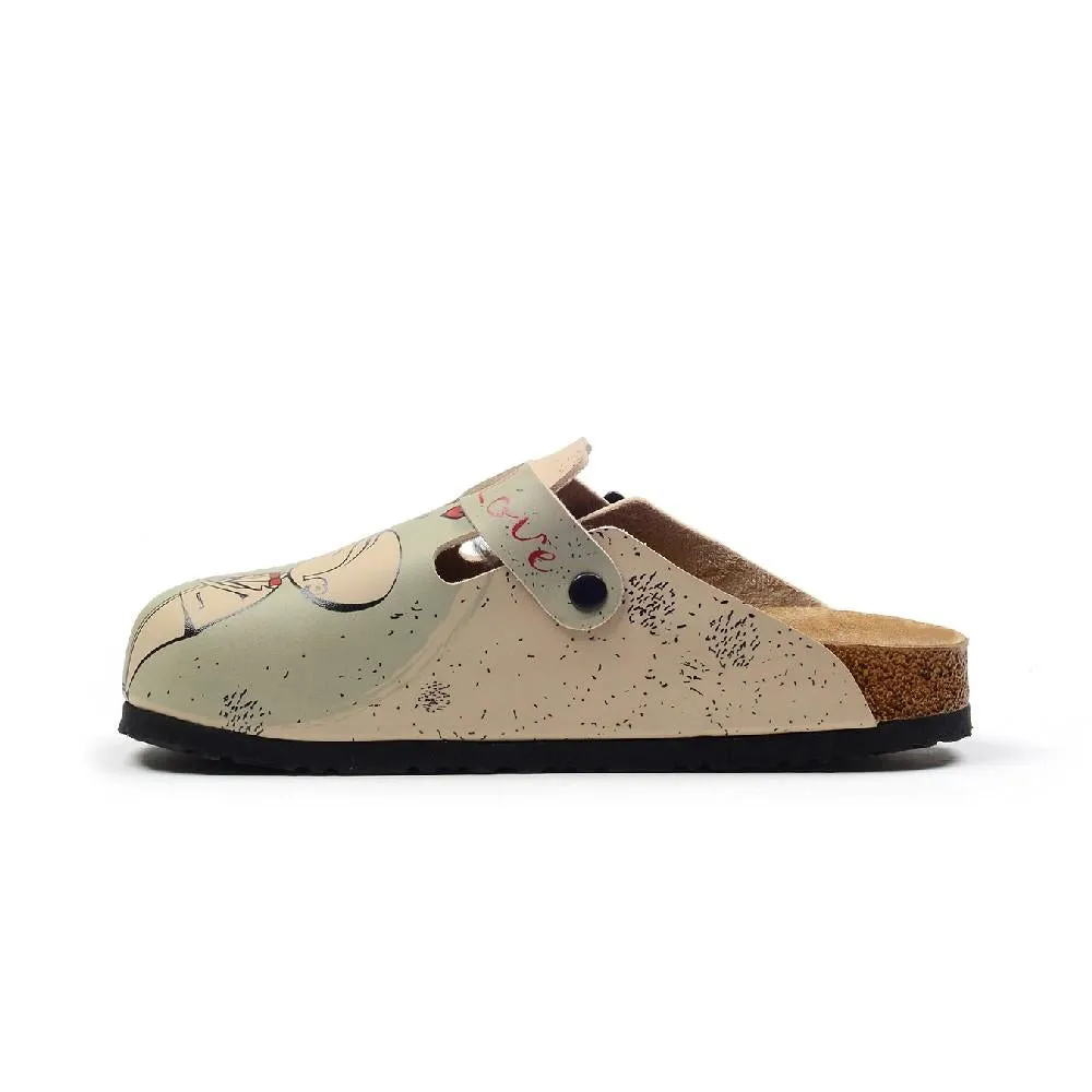Light Blue & Red Buckle-Accent 'All You Need Is Love' Clogs - CAL3406