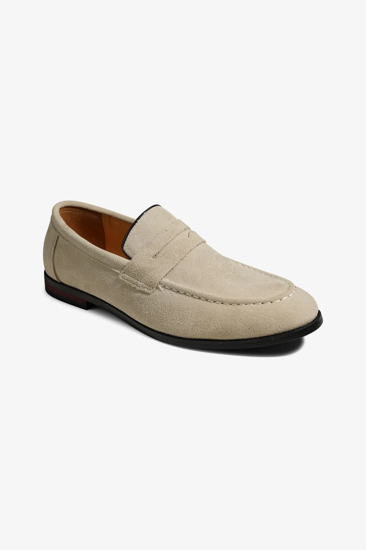 Loafers Semsket Skinn - Grå