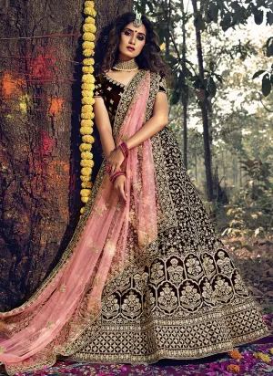 Maroon Embroidered Lehenga Choli