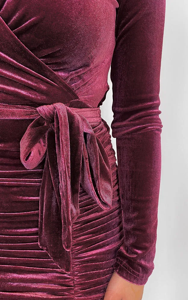 Martini Dress - Mauve Velvet