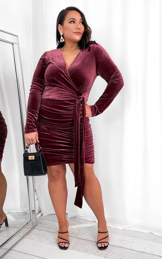Martini Dress - Mauve Velvet