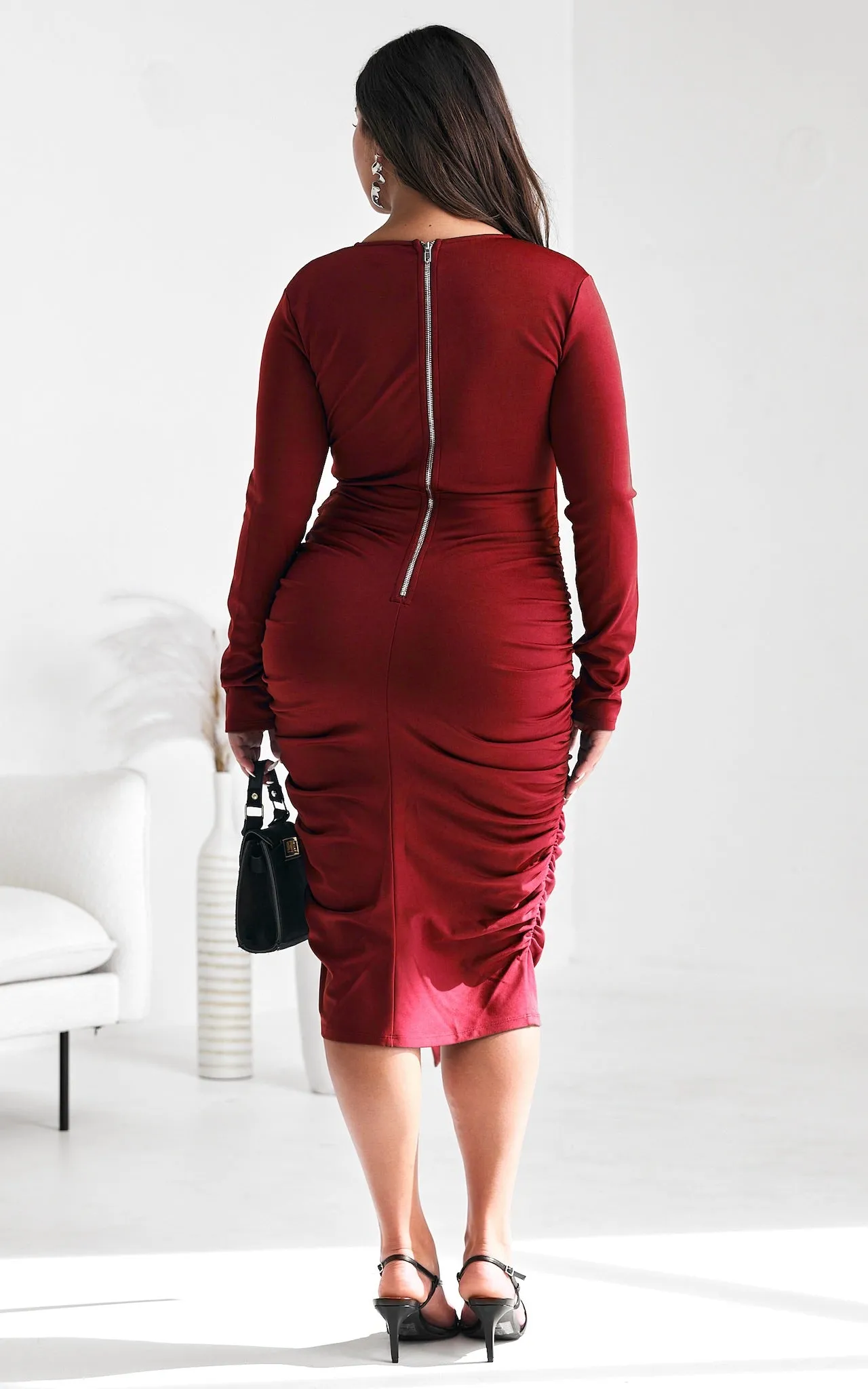 Martini Midi Dress - Red