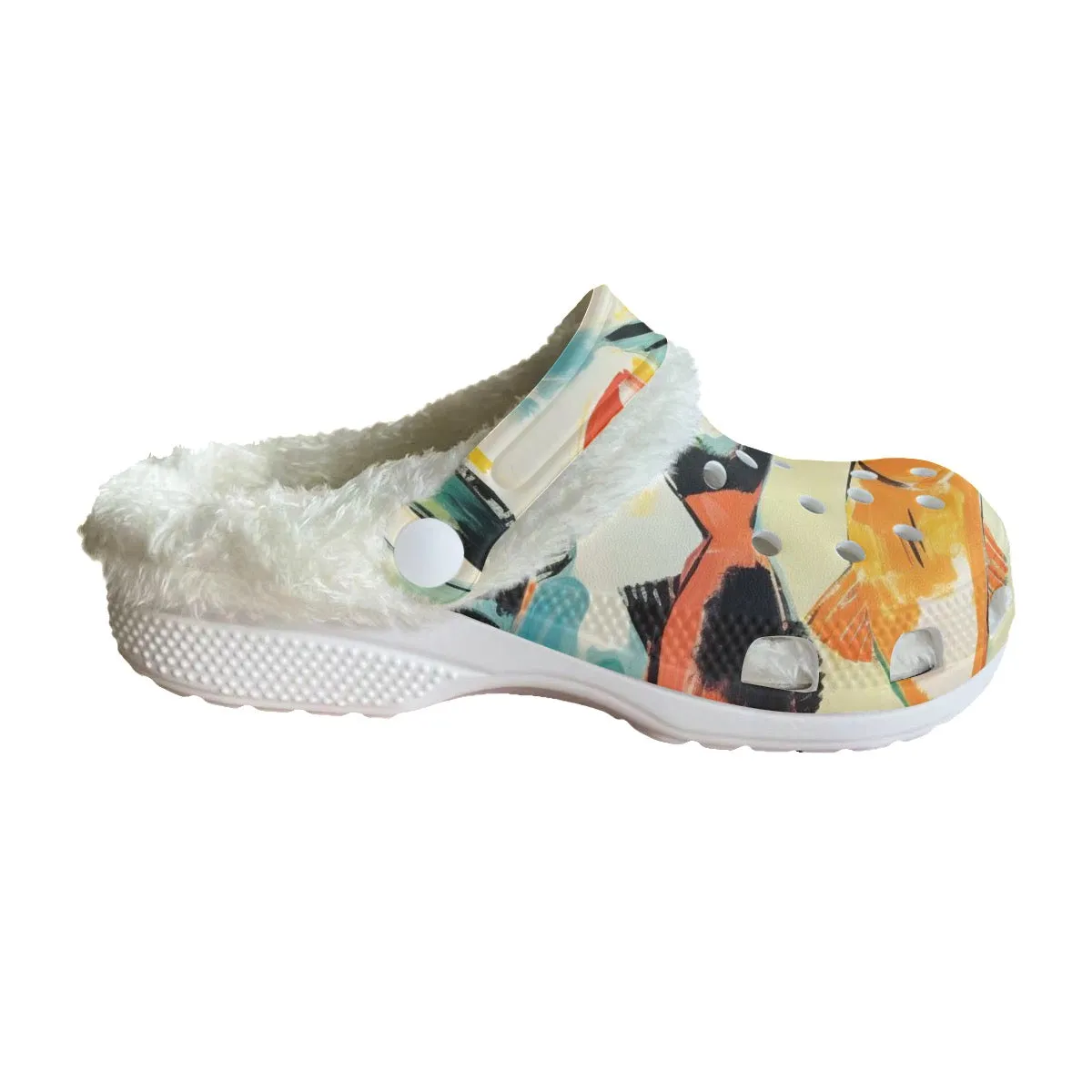 Mc#31 Men's Classic Clogs with Fleece, fish print