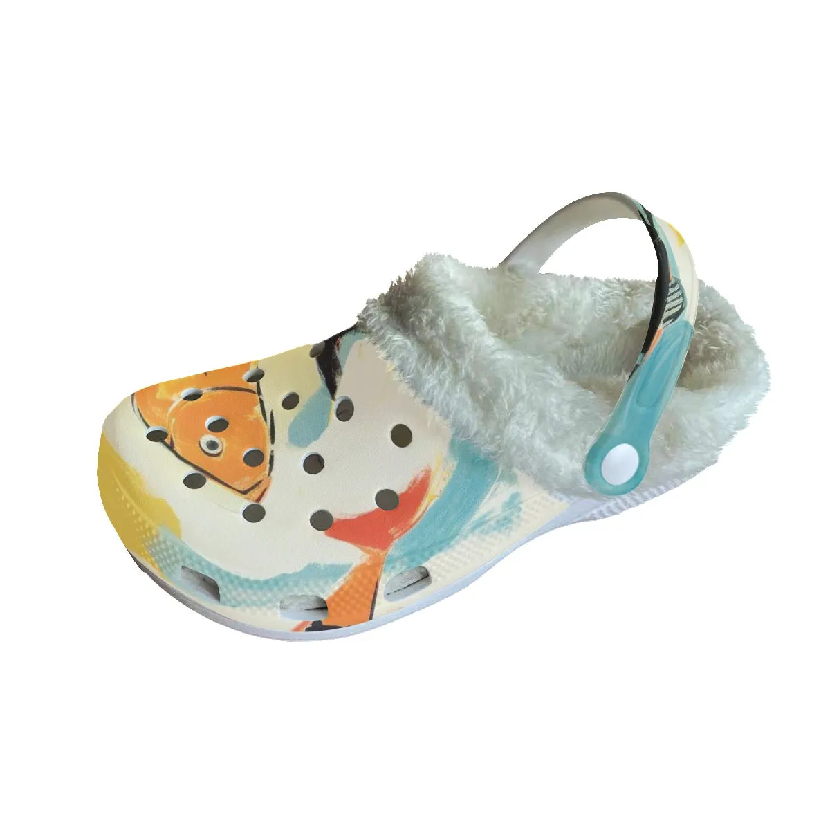 Mc#31 Men's Classic Clogs with Fleece, fish print