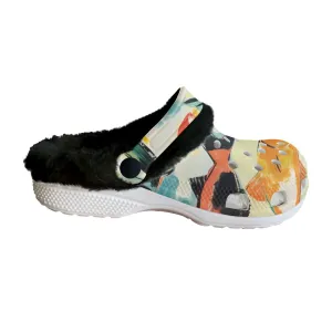 Mc#31 Men's Classic Clogs with Fleece, fish print
