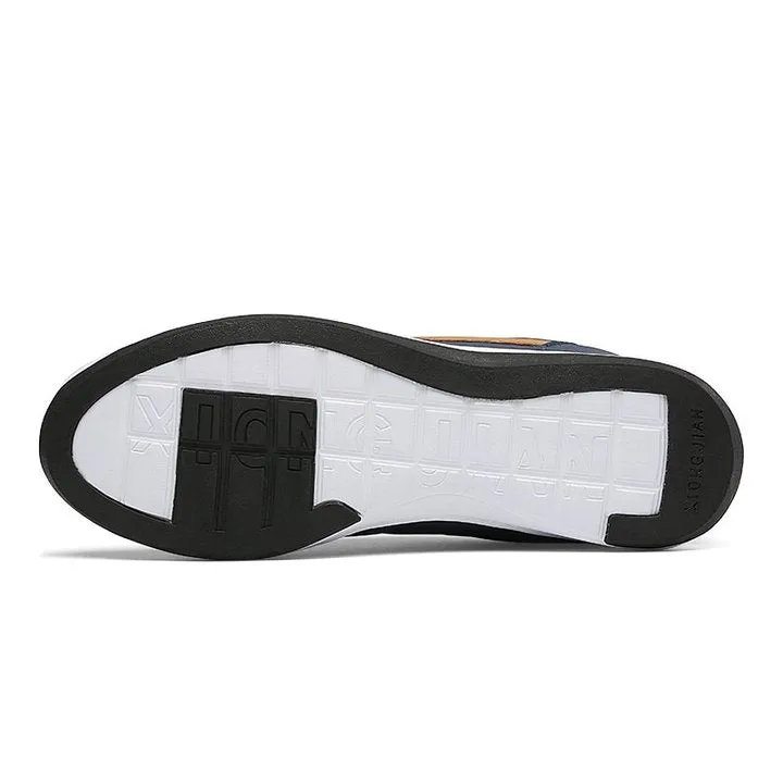 Men's Casual Breathable Lace-up Leather Sneakers Shoes