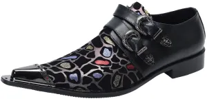 Men's Metal Tip Western Buttons Loafers