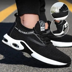 Mesh safety shoes with breathable material