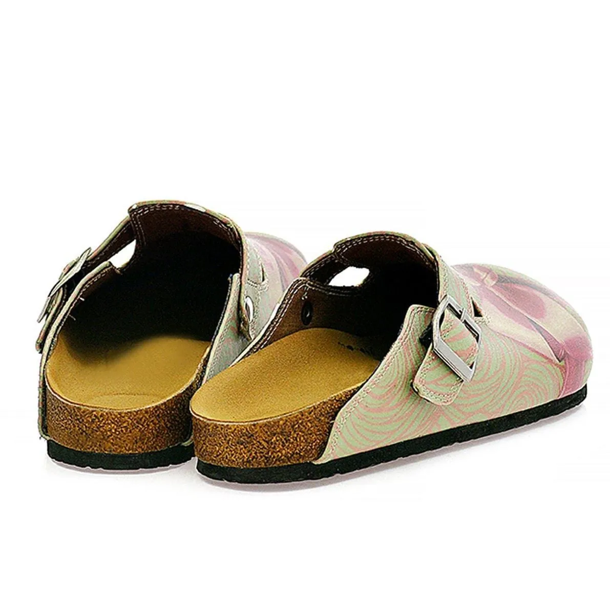 Mint & Pink Bow Clogs CAL321