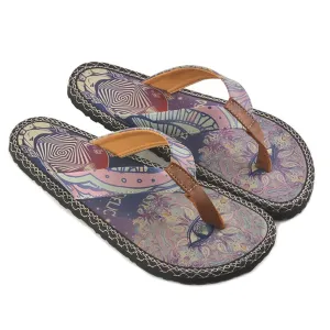Navy & Fuchsia Psychedelic Flip-Flop CAL410