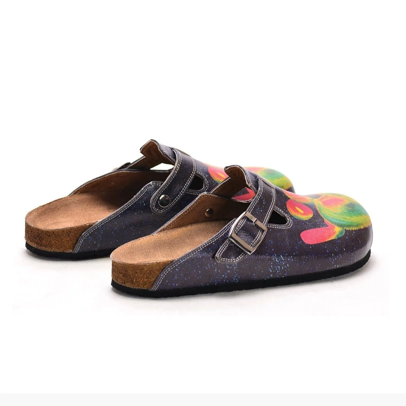Navy Rainbow Love Clogs CAL303