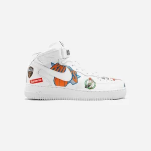 Nike Air Force 1 Mid Supreme NBA White