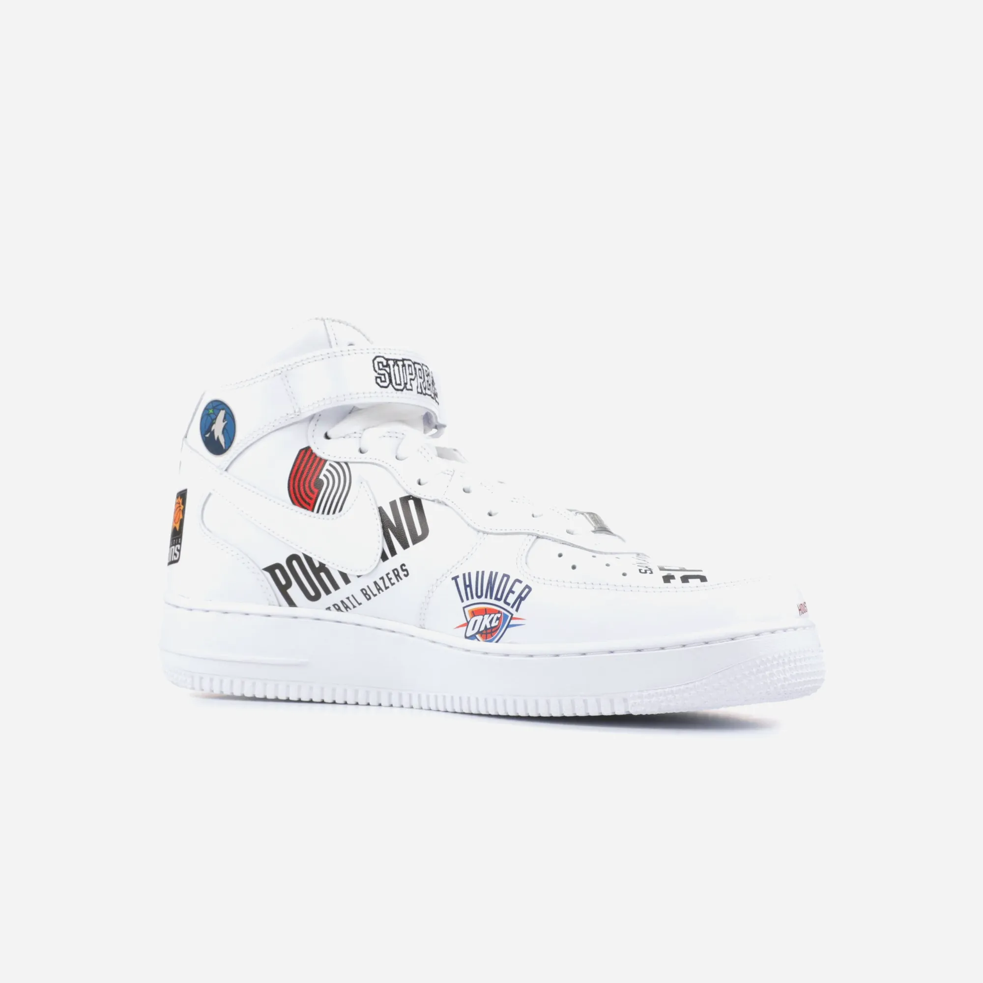 Nike Air Force 1 Mid Supreme NBA White