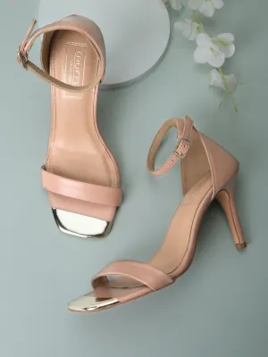 Nude PU Strappy Stiletto Sandals (TP10178-NUD)