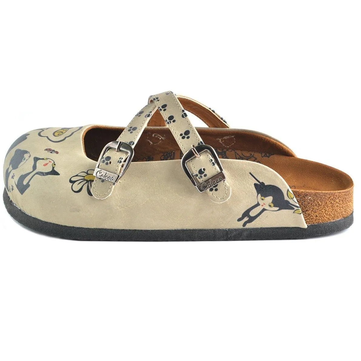 Off-White & Navy Cat Clogs CAL146