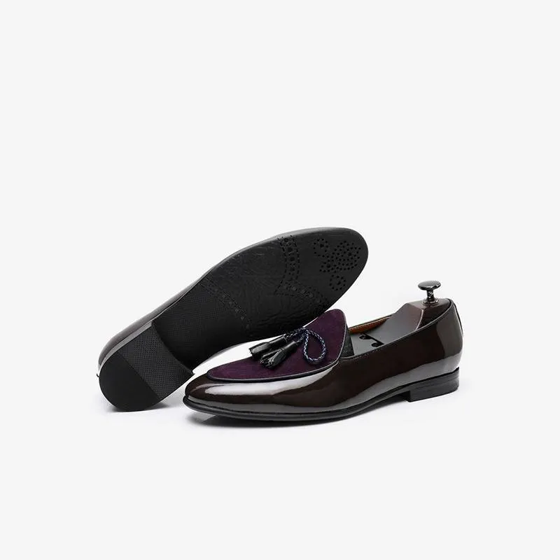 Patent Leather Tassel Loafers