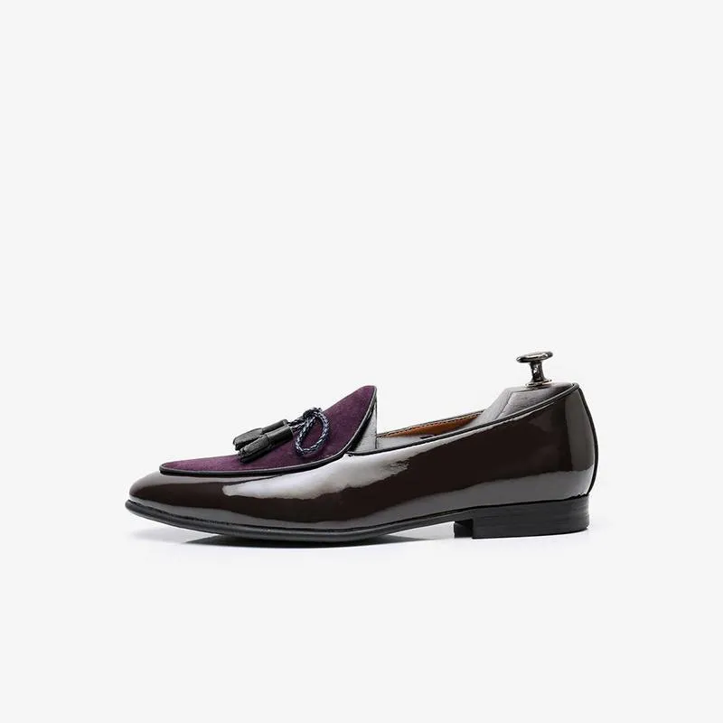 Patent Leather Tassel Loafers