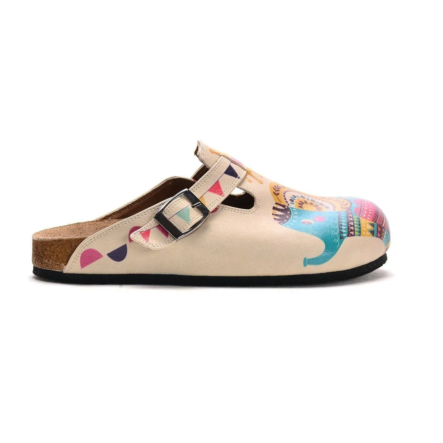 Peach Colorful Elephant Clogs CAL301
