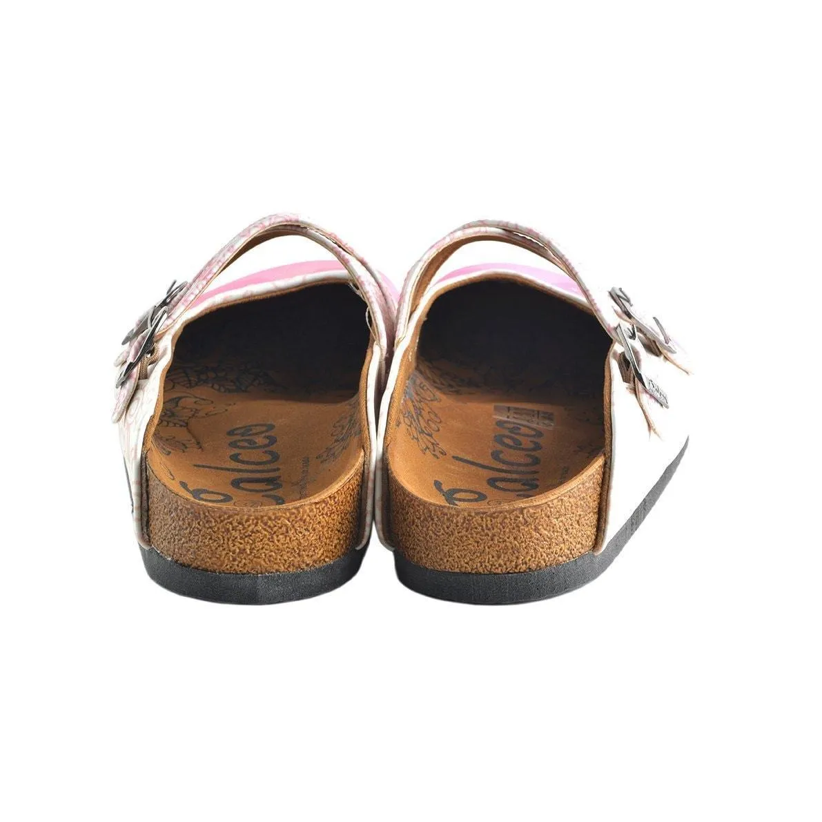 Pink & White Star Clogs WCAL154
