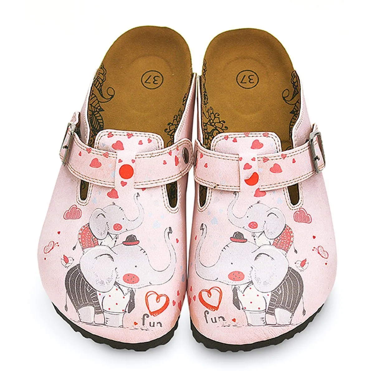 Pink Fun Elephant Clogs WCAL338