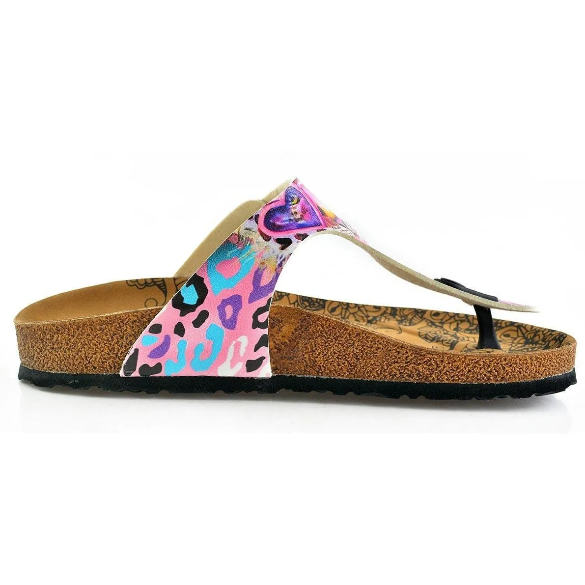 Pink Leopard T-Strap Sandal CAL513