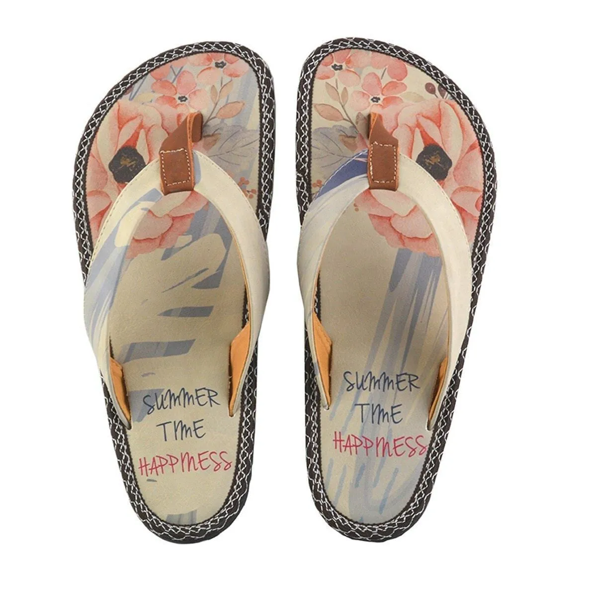 Pink Summertime Happiness Flip-Flop CAL408