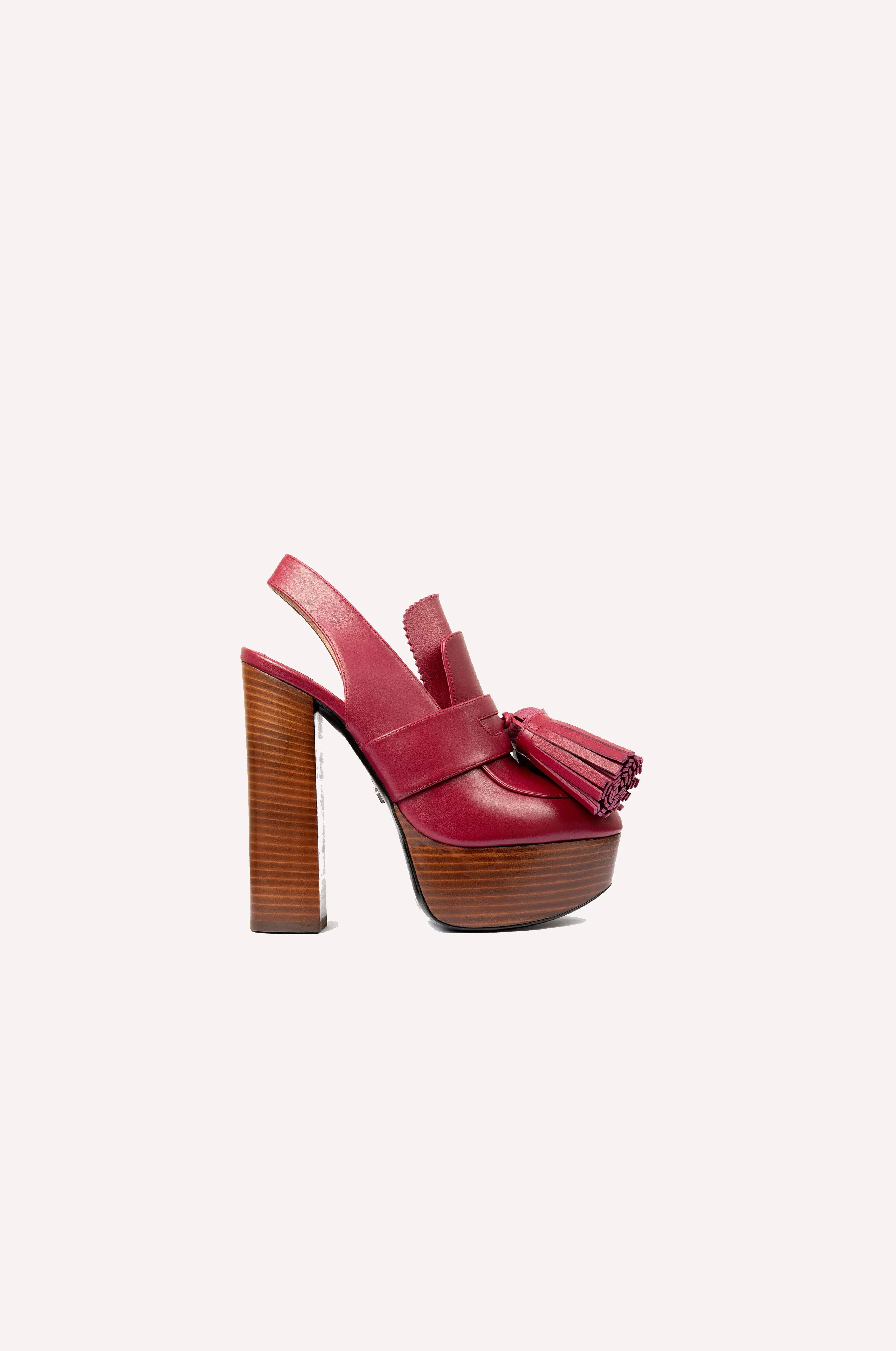 Pompon Platform Heels