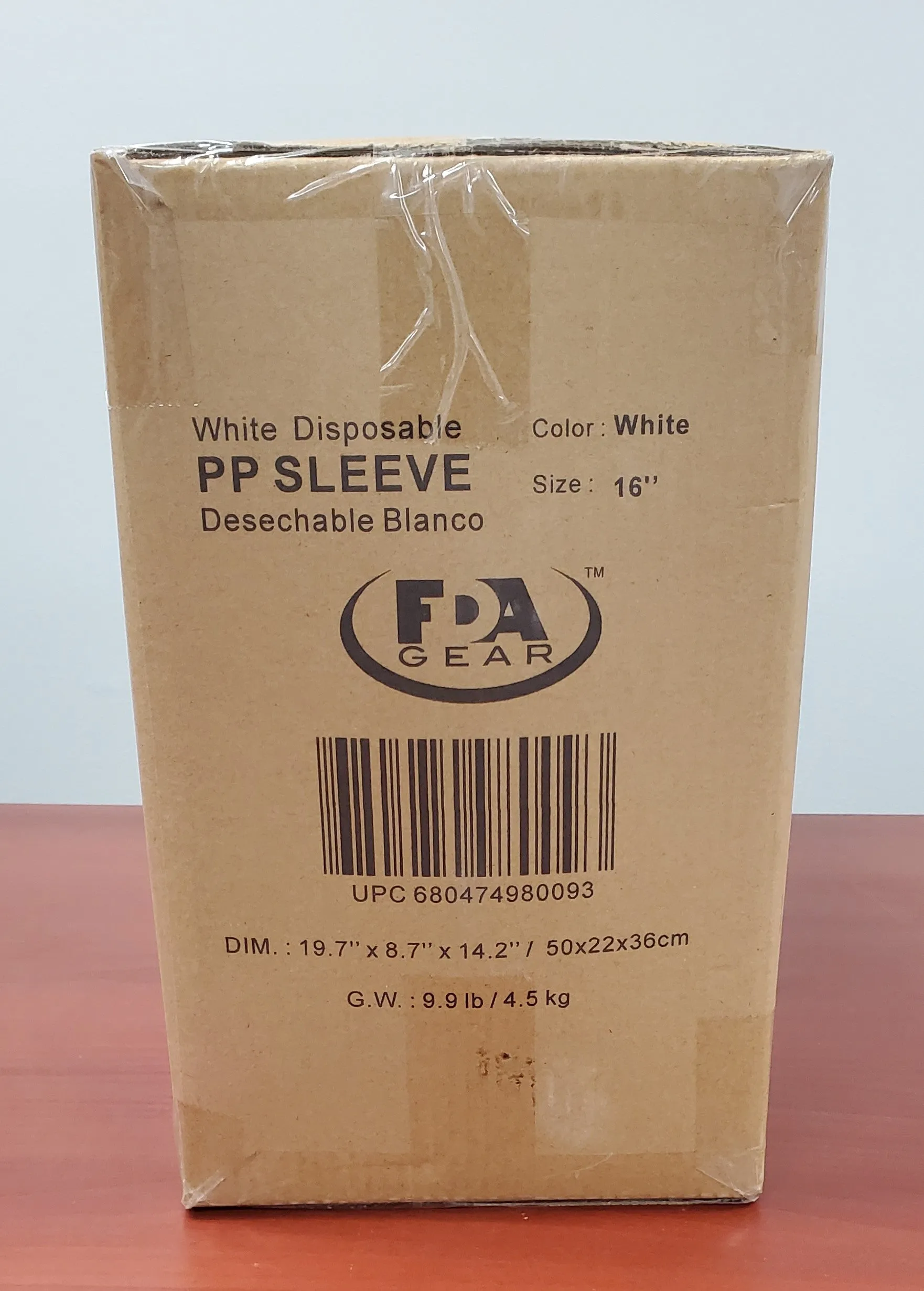 PP - Breathable 16" White Sleeves 1000pcs /Case