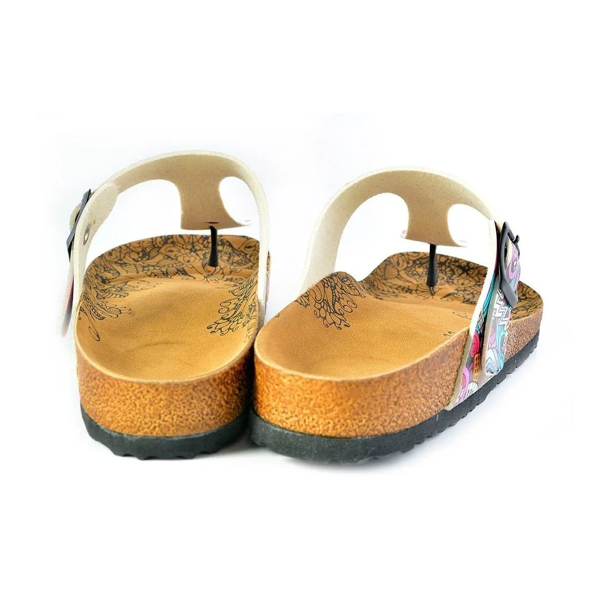 Purple & Pink Music T-Strap Sandal CAL516