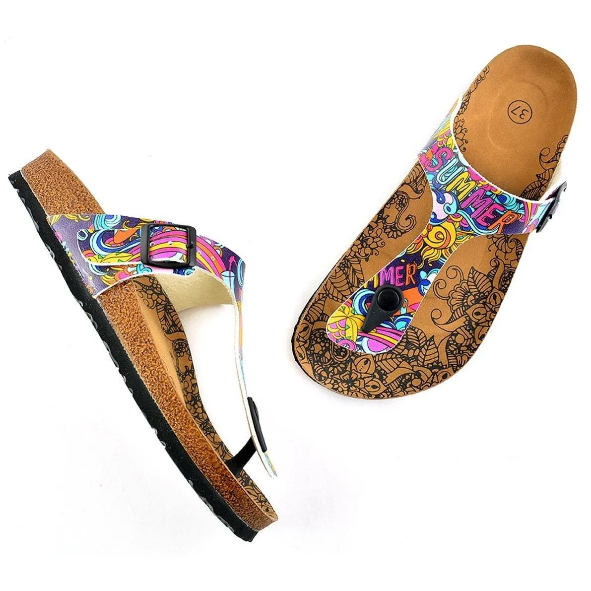 Purple Summer T-Strap Sandal CAL507
