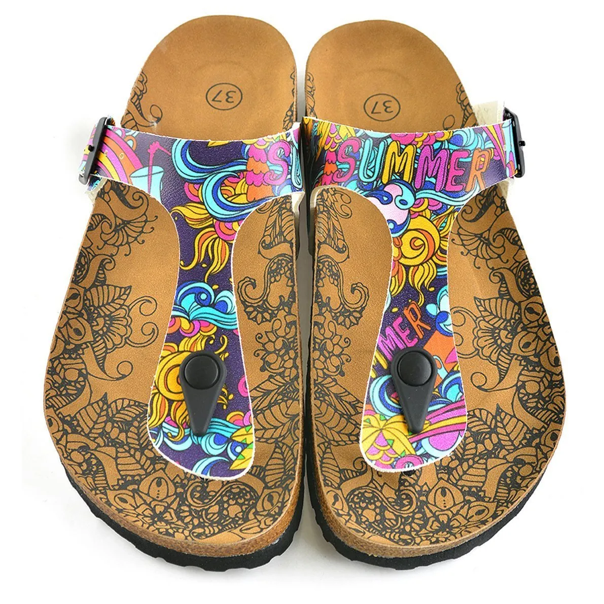 Purple Summer T-Strap Sandal CAL507
