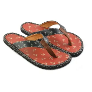 Red & Navy Anchor Flip-Flop CAL412