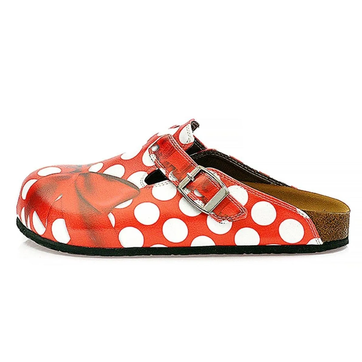 Red Polka Dot Bow Clogs WCAL328