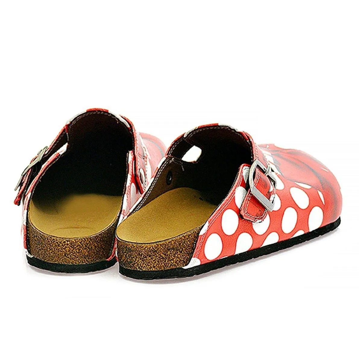 Red Polka Dot Bow Clogs WCAL328
