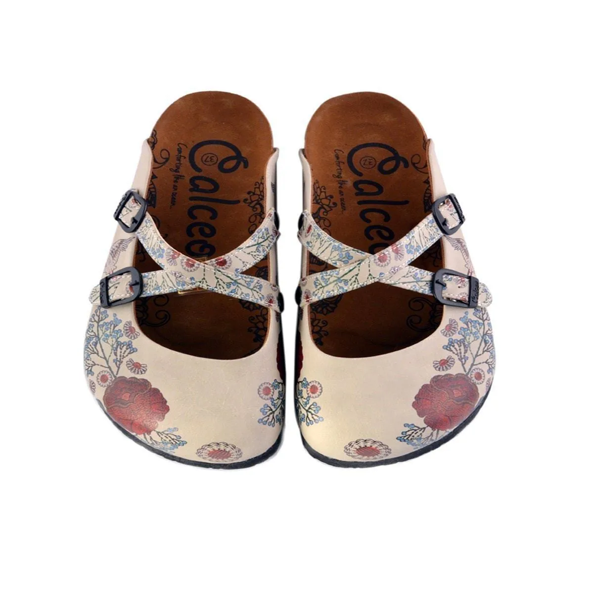 Rose and Bird Clogs CAL157