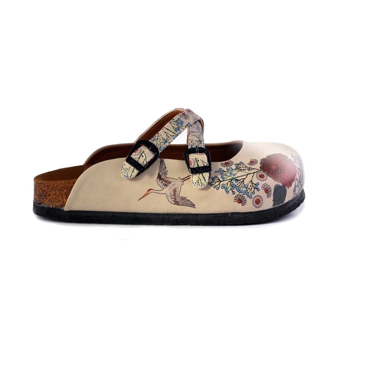 Rose and Bird Clogs CAL157