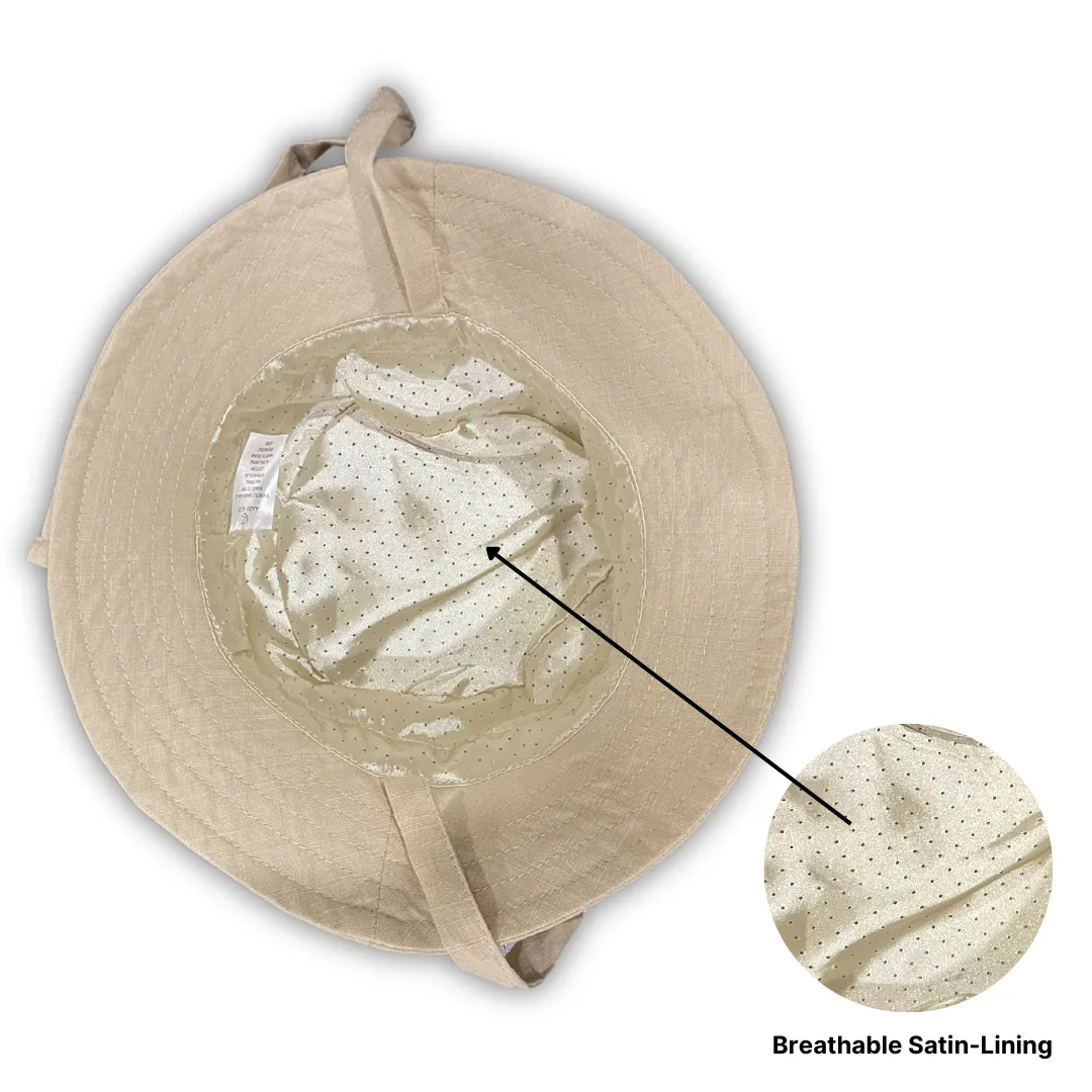 Satin Lined Bucket Hat-Tan