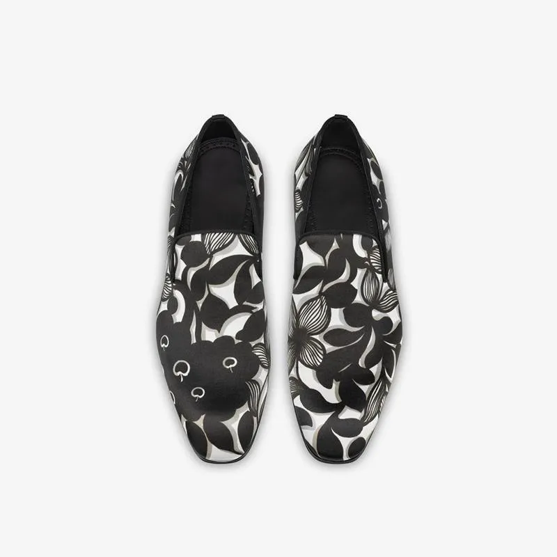 Satin Loafers Petunia Printed