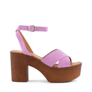 Seychelles Sweetener Sandal in Orchid Suede